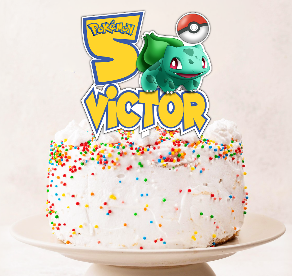 Cake Topper Personalizat Pokemon