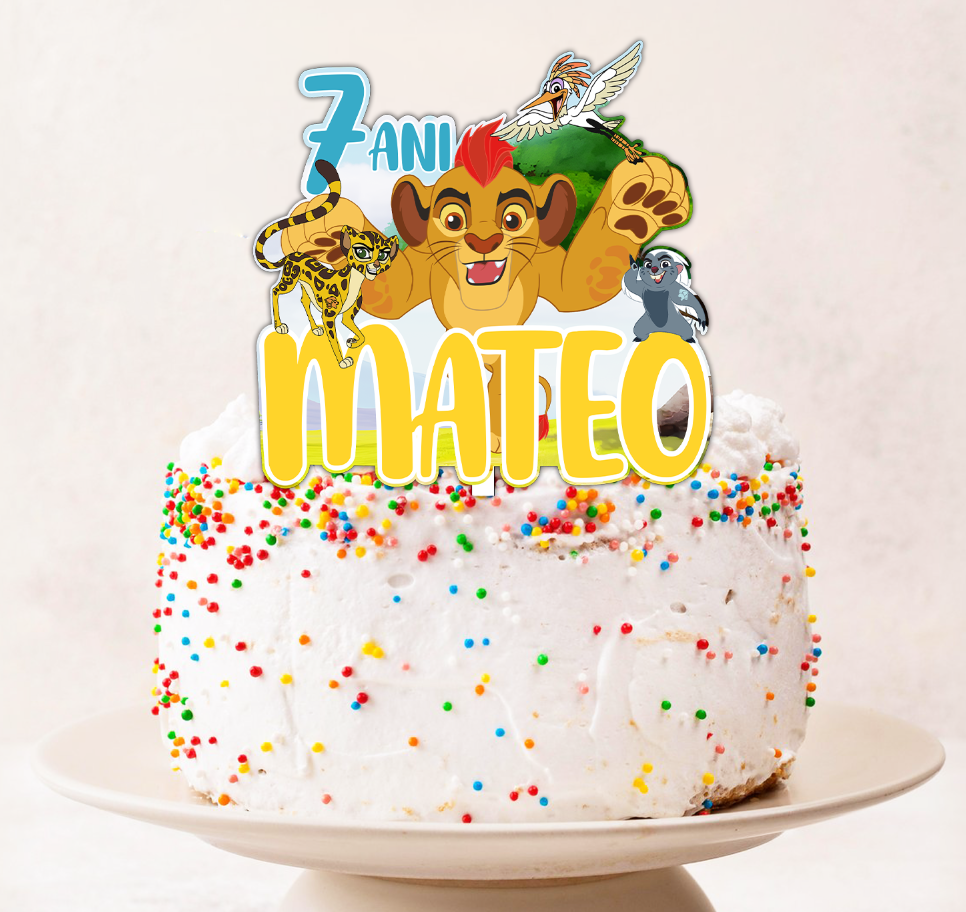 Cake Topper Personalizat Feline Guard