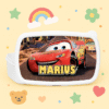 Caserolă personalizată copii – lunch box cu nume și tematică fulger mcqueen
