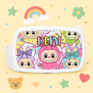 Caserolă personalizată copii – lunch box cu nume și tematică la bubu