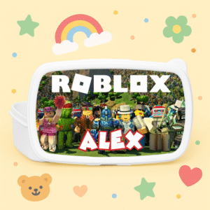 Caserolă personalizată copii – lunch box cu nume și tematică roblox
