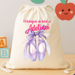 Rucsac personalizat textil, Balerina