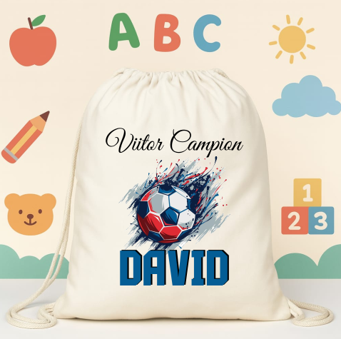 Rucsac personalizat textil, Fotbal - imagine 2