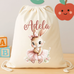 Alternative view of Set Personalizat Copii, Rucsac+Cana metalica+Caserola, Ballerina Bunny