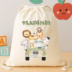 Alternative view of Set Personalizat Copii, Rucsac+Cana metalica+Caserola, Safari