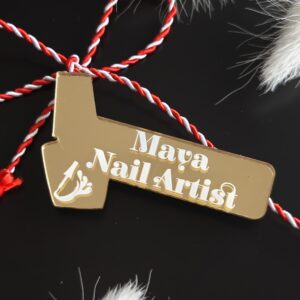 ecoson martisor personalizat auriu nail artist manichiurista