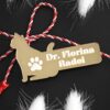 ecuson martisor personalizat oglinda auriu medic veterinar