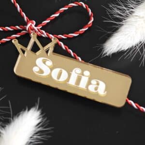 ecuson martisor auriu coronita