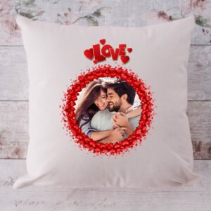 Alternative view of Set Cadou Romantic Cuplu, Perna poza + Placuta ardezie inima, Valentine's Day & Dragobete