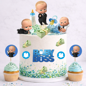 Set figurine tort, Baby Boss - 🎉 Set party: Figurine tort + 35 etichete cupcakes (+35 lei)