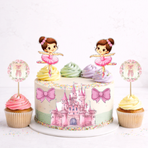 Set figurine tort, Balerina - 🎉 Set party: Figurine tort + 35 etichete cupcakes (+35 lei)
