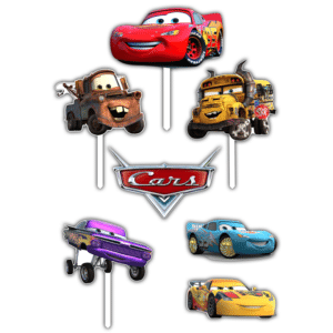 Alternative view of Set figurine tort, Cars / Fulger McQueen