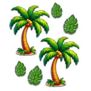 Alternative view of Set figurine tort, Palmieri Tropical