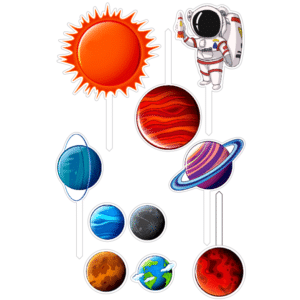 Alternative view of Set figurine tort, Spatiu Planete