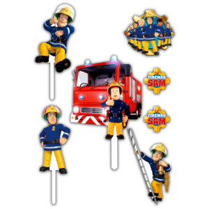 Alternative view of Set figurine tort, Pompierul Sam