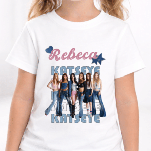 Alternative view of Set Cadou Personalizat Katseye, Tricou + Gentuta canvas + Oglinda buzunar