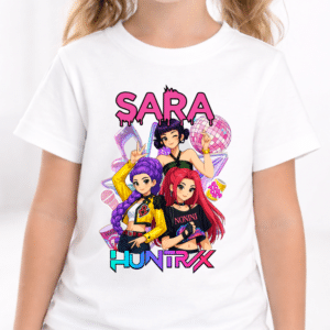 Alternative view of Set Cadou Personalizat Huntrix K-Pop, Tricou + Gentuta canvas + Oglinda buzunar