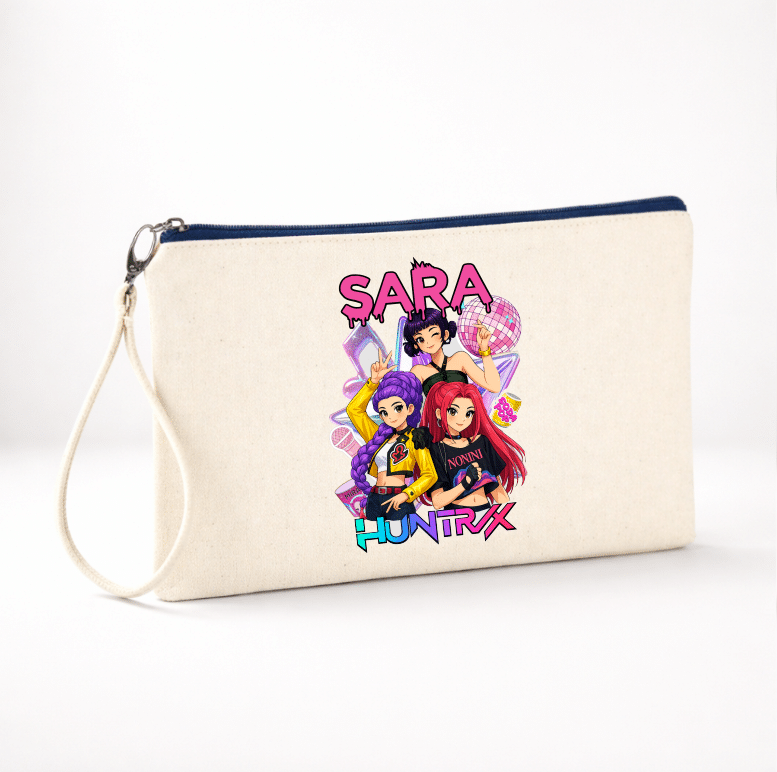 Set Cadou Personalizat Huntrix K-Pop, Tricou + Gentuta canvas + Oglinda buzunar - imagine 3