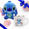 set cadou stich personalizat jucarie plus cana metalica emailata