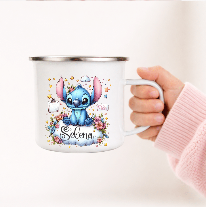 Set Cadou Stich Personalizat, Jucarie Plus + Cana metalica - imagine 3