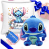 set cadou stich personalizat jucarie plus perna si figurina surpriza
