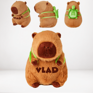 Alternative view of Set Cadou Capibara Personalizat, Jucarie Plus + Rucsac + Figurina Surpriza