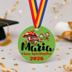 Medalie Personalizata Absolventi Scoala Gradinita, Spiridusi