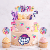 set figurine tort my little pony etichete candy bar