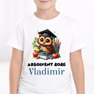 Alternative view of Cadou Personalizat Absolvire Copii Gradinita Scoala, Set Tricou + Semn Carte + Pix, Bufnita