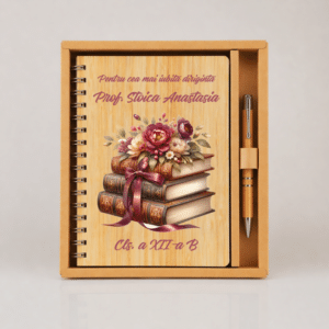set cadou personalizat diriginta agenda pix bambus