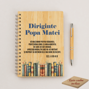 Alternative view of Set Cadou Personalizat Diriginte, Agenda + Pix bambus