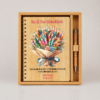 set cadou personalizat educatoare agenda pix bambus