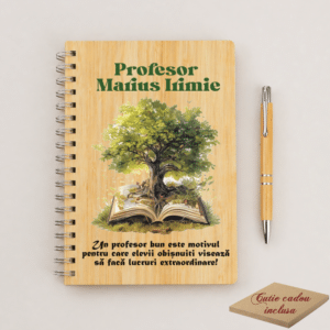 Alternative view of Set Cadou Personalizat Profesor, Agenda + Pix bambus