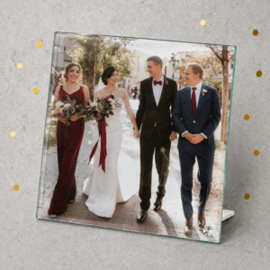 Alternative view of Set Cadou Mulțumire Nași – Cutie Vin Personalizată + Ramă Foto Sticla + Tirbușon Profesional