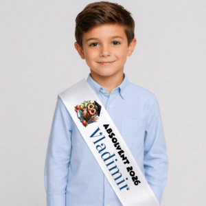 Alternative view of Cadou Personalizat Absolvire Copii Gradinita Scoala, Set Esarfa + Semn Carte + Pix, Bufnita