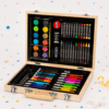 Interiorul setului creativ colorat cu 66 de piese pentru desen și pictură