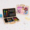 Set creativ colorat personalizat din lemn, 66 piese, cadou pentru copii cu nume și ilustrație realizată după fotografie