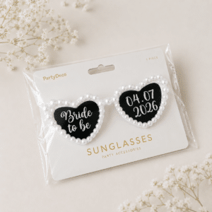 Alternative view of Ochelari Personalizati Bride to Be, Alb cu Perle