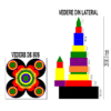 Macheta Tort Castel din Polistiren, 2m Inaltime, 11 etaje, 5 Turnuri - imagine 4