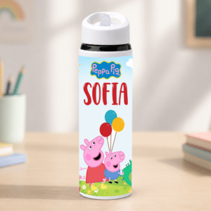 Alternative view of Bidon pentru Apă cu Pai Personalizat Peppa Pig, 700 ml