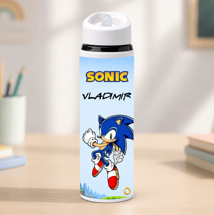 Bidon pentru Apă cu Pai Personalizat Sonic, 700 ml - imagine 2
