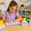 Set 5 Mini Markere Personalizate cu Logo, Suport în Formă de Palmă - imagine 2