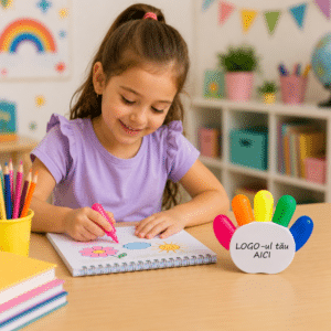 Alternative view of Set 5 Mini Markere Personalizate cu Logo, Suport în Formă de Palmă