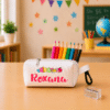 Mini Penar Personalizat cu Nume, 8 Creioane Colorate + Radiera, Cadou Bun Venit pentru Elevi - imagine 2