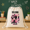 Set Personalizat Copii Black Pink, Rucsac + Sticlă Apă + Penar Textil Canvas - imagine 2