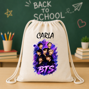 Alternative view of Set Personalizat Copii BTS, Rucsac + Sticlă Apă + Penar Textil Canvas