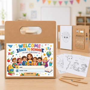 Set de Colorat Back to School, Cadou pentru Începutul Anului Școlar