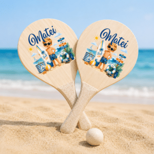 Alternative view of Set de Plajă Personalizat Copii Surf Adventure – Rucsac, Sticlă Reutilizabilă și Rachete de Plajă