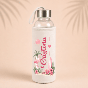 Alternative view of Set de Plaja Personalizat Summer Flamingo – Rucsac 2 în 1 tip Pareo + Sticla Apa Reutilizabila