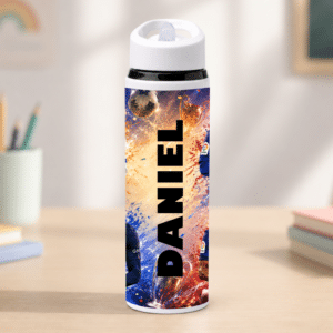 Alternative view of Bidon pentru Apă cu Pai Personalizat Fotbal, 700 ml